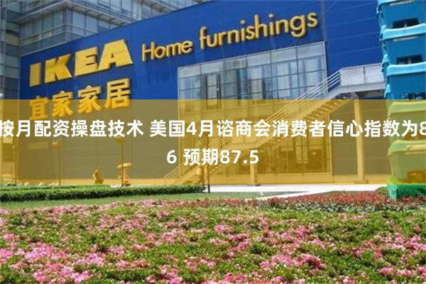按月配资操盘技术 美国4月谘商会消费者信心指数为86 预期87.5