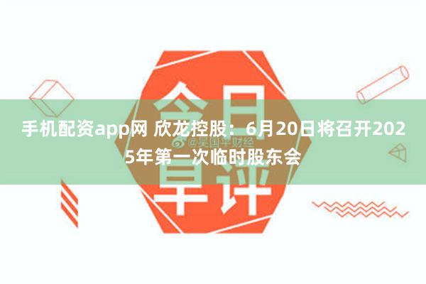 手机配资app网 欣龙控股：6月20日将召开2025年第一次临时股东会