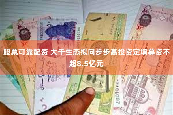 股票可靠配资 大千生态拟向步步高投资定增募资不超8.5亿元