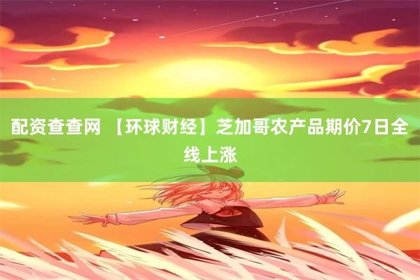 配资查查网 【环球财经】芝加哥农产品期价7日全线上涨
